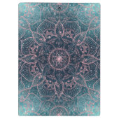 Stijlvol Roos Gold Mandala Blue Nebula Stars Klembord (Achterkant)