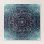 Stijlvol Roos Gold Mandala Blue Nebula Stars Legpuzzel (Verticaal)