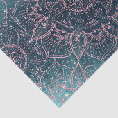 Stijlvol Roos Gold Mandala Blue Nebula Stars Tissuepapier (Detail)