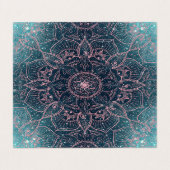 Stijlvol Roos Gold Mandala Blue Nebula Stars Visitekaartje (Buitenkant ongevouwen)