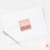 Stijlvol Roos Gold Monogram joods passover Vierkante Sticker (Envelop)