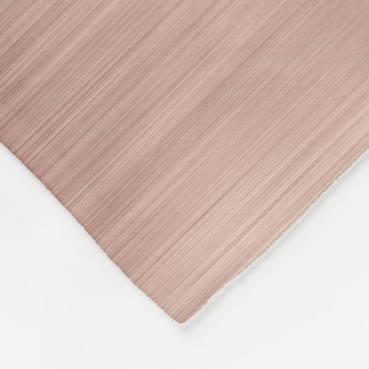 Stijlvol Roos Gold Monogram Script Brushed Metal Fleece Deken (Hoek)