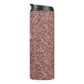 Stijlvol Roos Gold Thermal Tumbler Faux Glitter Thermosbeker (Geroteerd rechts)