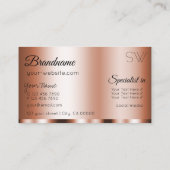 Stijlvol Roos Golden Glamoureus met Monogram Moder Visitekaartje (Achterkant)