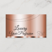 Stijlvol Roos Golden Glamoureus met Monogram Moder Visitekaartje (Voorkant)