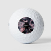 Stijlvol roos goud abstract gemarmerd design golfballen (Voorkant)