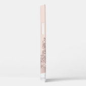 Stijlvol roos goud glitter druppelt marmer aangepa Case-Mate iPhone case (Achterkant / Rechts)