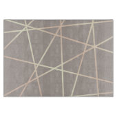 Stijlvol  roos goud & grijs geometrisch snijplank (Voorkant)