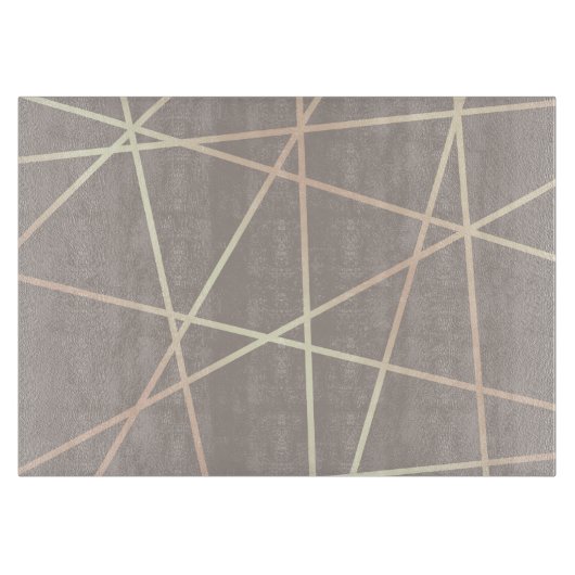 Stijlvol  roos goud & grijs geometrisch snijplank (Voorkant)