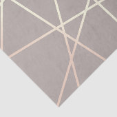 Stijlvol  roos goud & grijs geometrisch tissuepapier (Detail)