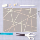 Stijlvol  roos goud & grijs geometrisch tissuepapier (Craft)