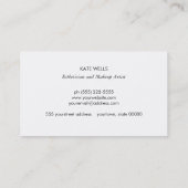 Stijlvol Roos Goud op Roze Polka Dot Pattern Beaut Visitekaartje (Achterkant)