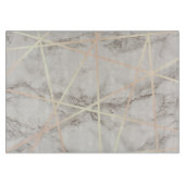 Stijlvol  roos goud & witte marmer snijplank (Voorkant)