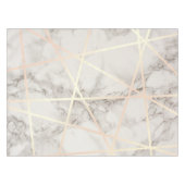 Stijlvol roos goud & witte marmer tafelkleed (Voorkant (Horizontaal))