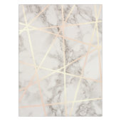 Stijlvol roos goud & witte marmer tafelkleed (Voorkant)
