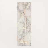 Stijlvol  roos goud & witte marmer yogamat (Achterkant)