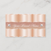 Stijlvol Roos koraal met edeljuwelen Elegant Shimm Visitekaartje (Voorkant)