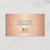 Stijlvol Roos met haarstijlvolle tinten Gold Drive Visitekaartje (Achterkant)