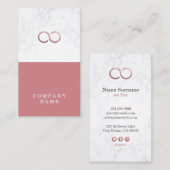 Stijlvol Roos met minimale inktfiniteit Gold Verti Visitekaartje (Voorkant / Achterkant)