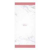 Stijlvol Roos met minimalistisch marmer Infinity G Reclamekaart (Achterkant)