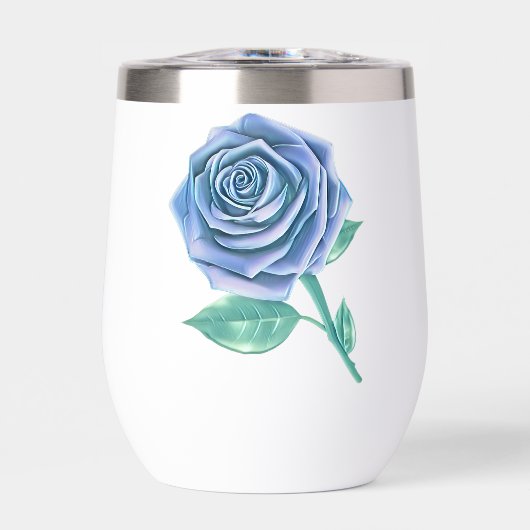 Stijlvol Roos met overmaat - Icy Blue (Voorkant)