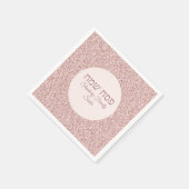 Stijlvol Roos Roze Glitter Custom Passover Napkins Servet (Hoek)