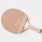 Stijlvol Roos van mosterdmosterd gestreept monogra Tafeltennisbatje (Zijkant)