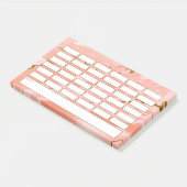 Stijlvol rooster van de goudschool in Girly Pink Post-it® Notes (Schuin)