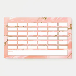 Stijlvol rooster van de goudschool in Girly Pink Post-it® Notes