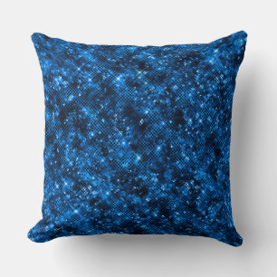 Stijlvol Royal Blue Shimmer Glitter Glam Pattern Kussen