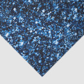 Stijlvol Royal Blue Shimmer Glitter Glam Pattern Tissuepapier (Detail)