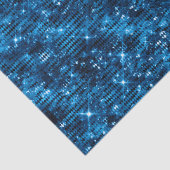 Stijlvol Royal Blue Shimmer Glitter Glam Pattern Tissuepapier (Detail)