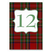 Stijlvol Royal Stewart Pset Wedding Table Number Kaart (Achterkant)