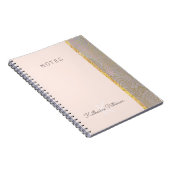 Stijlvol roze Abstract Initiaal Spiral Notitieboek (Rechterzijde)