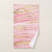 Stijlvol roze, Abstract marmer vloeibaar verf Bad Handdoek (Handdoek)