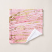 Stijlvol roze, Abstract marmer vloeibaar verf Bad Handdoek (Wasdoekje)