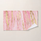Stijlvol roze, Abstract marmer vloeibaar verf Bad Handdoek (Handdoek)