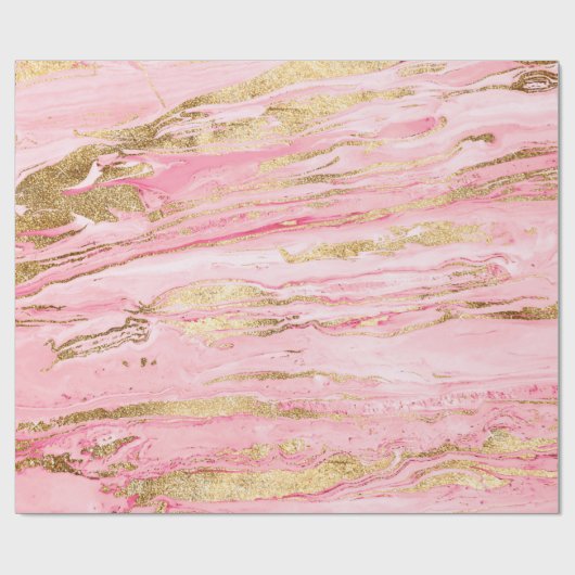 Stijlvol roze, Abstract marmer vloeibaar verf Cadeaupapier (Vlak)
