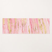 Stijlvol roze, Abstract marmer vloeibaar verf Yogamat (Voorkant (horizontaal))