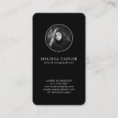 Stijlvol Roze Abstract Monogrammen Holografisch Visitekaartje (Achterkant)