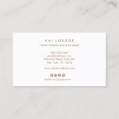 Stijlvol Roze Abstract Visitekaartje (Achterkant)