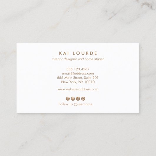 Stijlvol Roze Abstract Visitekaartje (Achterkant)