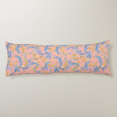 Stijlvol roze blauw Abstract patroonbeddengoed Lichaamskussen (Achterkant)