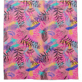 Stijlvol roze blauw Blauwgroen olievlek design Douchegordijn (Voorkant)