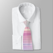Stijlvol roze-blauw verloop streepdesign stropdas (Gebonden)