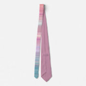 Stijlvol roze-blauw verloop streepdesign stropdas (Achterkant)