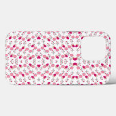 Stijlvol roze bloemen Patroonkleurig esthetisch Case-Mate iPhone Case (Achterkant (horizontaal))