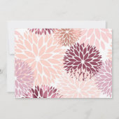 Stijlvol roze bloemen Vrijgezellenfeest Kaart (Achterkant)