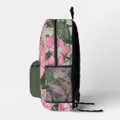 Stijlvol roze  bloemmonogram bedrukte rugzak (Rechts)