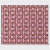 Stijlvol roze / bruin kunstgalant Diamond Classic Cadeaupapier (Vlak)